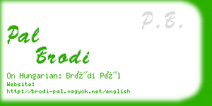 pal brodi business card